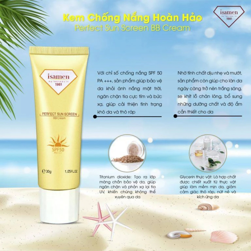 Kem chống nắng Isamen Perfect Sun Screen BB Cream